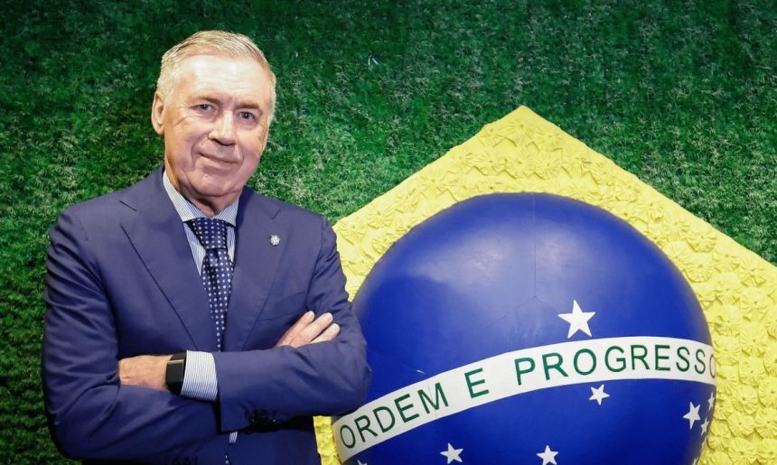 CBF anuncia ampliação de contrato com técnico Carlo Ancelotti
